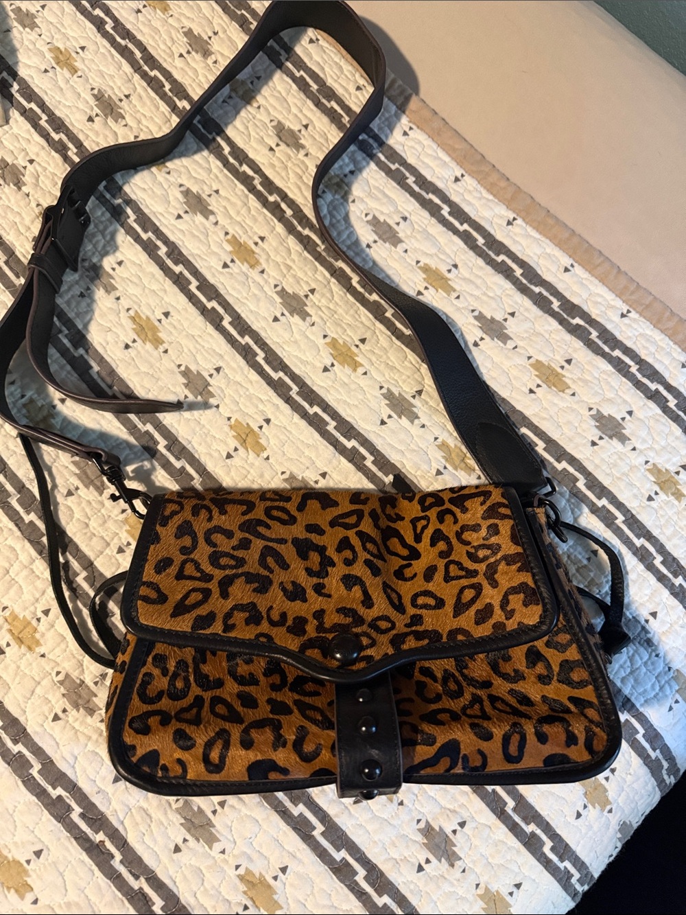 Aimee Kestenberg Leopard Print Crossbody Bag - Brown/Black